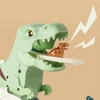 Dinozaurų laipiojimo laiptais žaislų lenktynių trasa su T-Rex čiuožykla