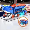 DINOZAURŲ TRANSPORTERIŲ LENKTYNŲ TRAKAS + METALINĖS Spyruoklės 3IN1 MEGA T-REX AUTOMOBILIAI