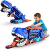 DINOZAURŲ TRANSPORTERIŲ LENKTYNŲ TRAKAS + METALINĖS Spyruoklės 3IN1 MEGA T-REX AUTOMOBILIAI