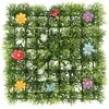 Dirbtinė žolė su gėlėmis 24.5x24.5cm skirtingos