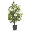 Dirbtinis rožių medis 83cm žalias/baltas