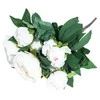 4Living Dirbtinių gėlių puokštė BIJŪNAS, baltos sp., 50 cm