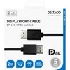 DisplayPort kabelis DELTACO 8K, DP 1.4, 2m, juodas / DP8K-1020-K / R00110015