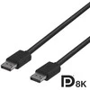 DisplayPort kabelis DELTACO 8K, DP 1.4, 2m, juodas / DP8K-1020-K / R00110015