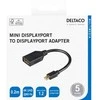 DisplayPort - miniDisplayPort adapteris DELTACO 4K UHD 60Hz, 0.2m, juodas / MDP-DP1-K / 00110028