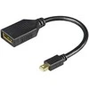 DisplayPort - miniDisplayPort adapteris DELTACO 4K UHD 60Hz, 0.2m, juodas / MDP-DP1-K / 00110028