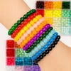 DIYQueen 8mm stiklo karoliukų rinkinys + juvelyrinis trintukas pasidaryk pats papuošalams 1200 vnt.