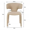 Dizainerio minkšta kėdė svetainei ir valgomajam Tobi beige Kare Design