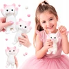 DK Antistresinis Gniotek SQUISHY KITTEN Žaislas, baltas ir rožinis