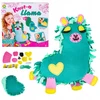 DK MASCOT siuvinėjimo rinkinys Kūrybinis siuvimo rinkinys pliušinė pagalvė LAMA DIY