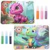 DK Meninis rinkinys DAŽYMAS SU GLITTER SAND 3D efektų dinozauru