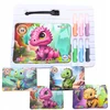 DK Meninis rinkinys DAŽYMAS SU GLITTER SAND 3D efektų dinozauru