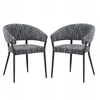 Domaison 2x LUNA S minkštų kėdžių rinkinys pilka Boucle – 340566