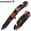 Dominator Uc Dominator Urban Combat Sulankstomas peilis 2-83 Gelbėjimo su langų daužikliu, ašmenys 9,6 cm, oranžinis/juodas