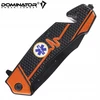 Dominator Uc Dominator Urban Combat Sulankstomas peilis 2-83 Gelbėjimo su langų daužikliu, ašmenys 9,6 cm, oranžinis/juodas