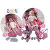 Doris 3 viename lėlių vežimėlis, gilus vežimėlis, vežimėlis, KREPŠELIS, RANKINĖ, persirengimo stalas