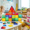 Doris MAGNETINIAI BLOKAI Didelis rinkinys XXL 109 vnt Magnetinės plytelės 3D Konstrukcija