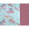 Dot And Panda OCHRANIACZ DO ŁÓŻECZKA 180 PODUSZKI 30X30 MINKY Velvet MODUŁOWY JEDNOROŻCE