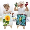 DROBĖ 10X10CM MEDVILNĖ MINI EASILA RINKINYS AKRILINIS ALIEJINIS DAŽAS 6