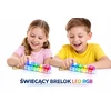 Drobiazgarnia Antistresinis Clicker Keychain Fidget 4 jungikliai Clicker LED apšvietimo klaviatūra