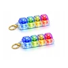 Drobiazgarnia Antistresinis Clicker Keychain Fidget 4 jungikliai Clicker LED apšvietimo klaviatūra