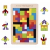 Drobiazgarnia Medinės kaladėlės Tetris Montessori dėlionė 40 vnt. edukacinis galvosūkis