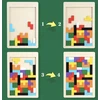 Drobiazgarnia Medinės kaladėlės Tetris Montessori dėlionė 40 vnt. edukacinis galvosūkis