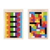 Drobiazgarnia Medinės kaladėlės Tetris Montessori dėlionė 40 vnt. edukacinis galvosūkis