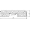Durų apvadas VILJANDI CASPIAN, SILE, FORTE, MDF, 12 x 58 mm, balta