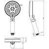 Dušo galvutė 085 Vite Ø120mm chromuota