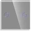 Dvipolis sensorinis jungiklio dangtelis Feelspot, pilkas, 47x47mm