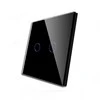 Dvipolis sensorinis jungiklio dangtelis Feelspot, juodas, 86x86mm