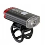 Dvipusė dviračio lempa Author A-DoubleShot 250/12 liumenai USB, juoda