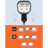 DVIRAČIO ŠVIESŲ RINKINYS PRIEKINIS GALINIS 1000 LM SU RAKŠU 100dB USB-C 4xT6 LED