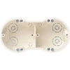 Dvivietė dėžutė į gipso kartoną Liregus, 141,4x73,3x46,5mm, 850 °C, IP20, žalios sp.