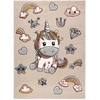 Dywany Uszczow Dywan DZIECIĘCY UNICORN krem jednorożec tęcza sensoryczny 120x170 cm