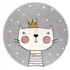 Dywany Uszczow Dywan KIDDO 140 koło KOTEK kot cat pilka w serca 140x140 kółko GRUBY