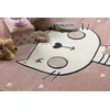 Dywany Uszczow Dywan KIDDO 140x190 KOTEK cat rožinė w serca dla dziewczynki su kotem GRUBY