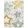 Dywany Uszczow Dywan PETIT 3D 80x150 STARS w gwiazdki musztardowy žalia šviesiai žalia