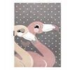 Dywany Uszczow Kilimas PETIT FLAMINGOS flamingai, širdys pilka
