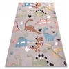 Dywany Uszczow VAIKŲ KILIMAS LINKSMAS 80x150 cm DINOZAURAI smėlio spalvos #O608