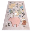 Dywany Uszczow VAIKŲ KILIMAS LINKSMUMAS 200x290 ANIMALS smėlio spalvos #O545