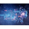 Dywanypers Dywan DIGITAL GAMINGOWY GAME OVER CYBER 140x200 tamsiai mėlyna dla nastolatka