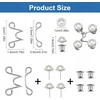DŽINSŲ SAGAS 6 VNT METAL PEARL PINS REGULIUOJAMOS KLASĖS