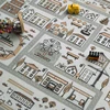 E Floor Vaikiškas kilimėlis Streets 200x300cm žaidimų kilimėlis su keliais kambariui pilkas