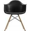 Eames formuota kėdė su medinėmis kojelėmis, medinė, juoda