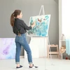 EASILA 160 CM, REGULIUOJAMAS, Baltas PLIENAS, SULANKSTAMAS, TELESKOPINIS, GRINDYS