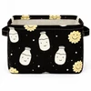 Ecarla ORGANIZER - KOSZ - NA ZABAWKI - JUODA W GWIAZDY I BUTELKI MLEKA - 16x20CM