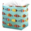 Ecarla ORGANIZER - KOSZ - NA ZABAWKI - MORSKI W KOLOROWE RYBKI-50x40x45 CM