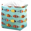 Ecarla ORGANIZER - KOSZ - NA ZABAWKI - MORSKI W KOLOROWE RYBKI-50x40x45 CM